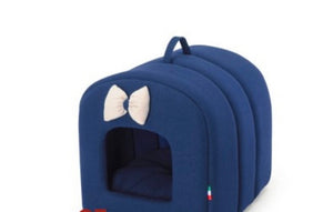 Fabotex Cuccia Tunnel Con Fiocchi Solid Blue